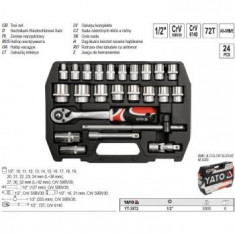 Trusa de chei tubulare cu antrenor Yato YT-3872, 24 Buc, 1/2&amp;quot; foto