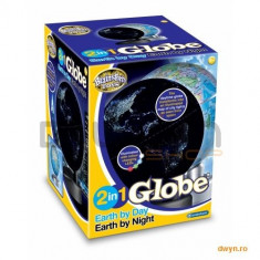 Glob 2 in 1 Pamantul vazut din spatiu ziua si noaptea foto