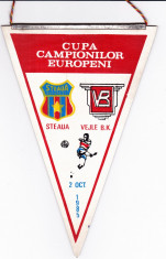 Fanion fotbal STEAUA BUCURESTI - VEJLE BK 02.10.1985 CCE foto