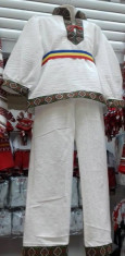 Costum popular traditional baiat 4-6 ani 100%bumbac foto