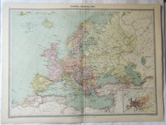 Harta Europei cca 1900 foto