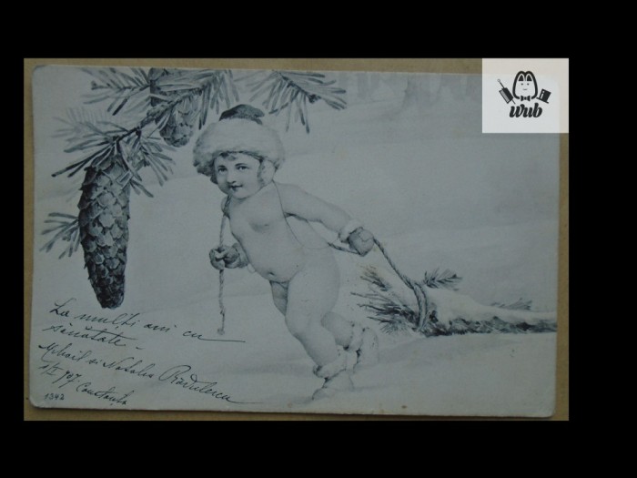 Carte postala Felicitare Romania 1907 circulata