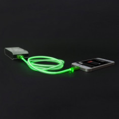 Cablu de date &amp;amp;#351;i &amp;amp;#238;nc&amp;amp;#259;rcare LUMINOS pt. iPhone 5, 5S, 5C, 6, 6plus ,iPod, Verde foto