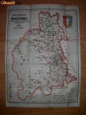 Harta Etnografica a Bucovinei(1910) foto
