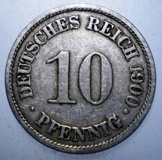 1.938 GERMANIA 10 PFENNIG 1900 A foto