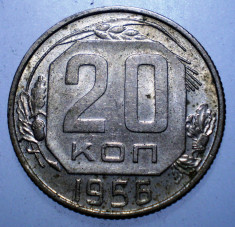 1.219 RUSIA URSS 20 KOPEKS KOPEEK KOPEICI COPEICI 1956 XF foto