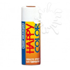 Spray vopsea termorezistenta Transparent, HappyColor pentru temperaturi ridicate, 400ml foto