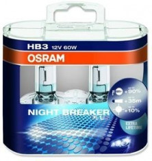 Set 2 becuri HB3 Osram Night Breaker Plus foto