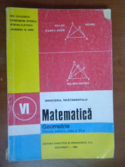 Matematica. Geometrie. Manual pentru cl. a6a foto