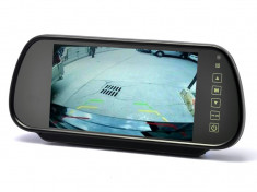Oglinda retrovizoare cu monitor de 7&amp;quot;, Bluetooth, USB, SD, MP3 foto