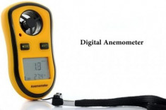 Anemometru instrument care masoara viteza vantului + Termometru Digital cu LCD foto