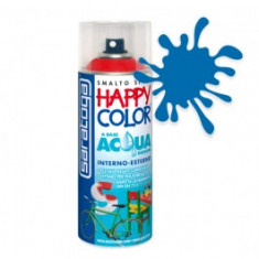 Spray vopsea Albastru Inchis Ral 5017 HappyColor Acqua pe baza de apa, 400ml foto