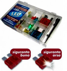 Set 18 sigurante cu LED si extractor foto