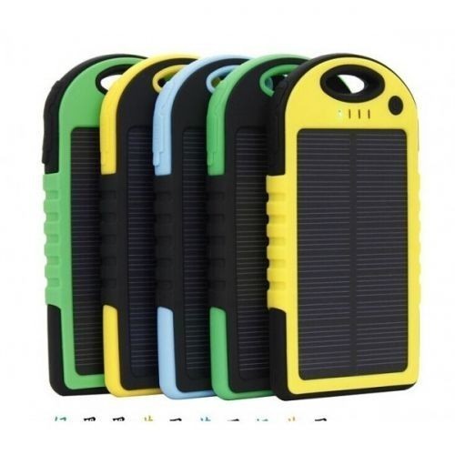 Baterie externa solara 5000 mAh - Rezistenta la socuri si apa foto mare Baterie externa solara 5000 mAh - Rezistenta la socuri si apa foto mare