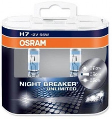 Set 2 becuri H7 Osram Night Breaker Unlimited foto