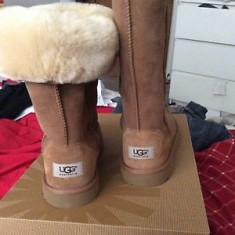 Cizme Dama UGG Australia Clasic Tall Maro aluna inalte impermeabile Import UK40 foto