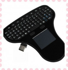 Mini tastatura Wireless 2.4 cu touchpad si USB pentru PC foto