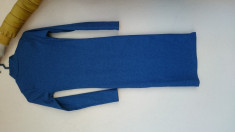 Rochie tricotata albastra din material gros foarte calduroasa foto