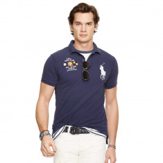 Tricou Ralph Lauren CUSTOM-FIT NAUTICAL NAVY S M foto