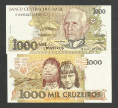 BRAZILIA 1000 1.000 CRUZEIROS 1990 a UNC [3] P-231c foto