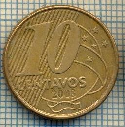 7848 MONEDA- BRAZILIA - 10 CENTAVOS - anul 2008 -starea ce se vede foto