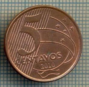 7826 MONEDA- BRAZILIA - 5 CENTAVOS - anul 2010 -starea ce se vede foto