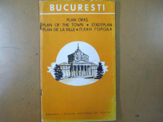 Bucuresti plan oras oficiul national turism Romania harta color 108 x 69 cm foto