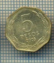 7814 MONEDA- REPUBLICA DE CHILE - 5 PESOS - anul 2005 -starea ce se vede foto