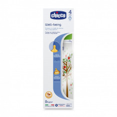 Biberon Chicco WellBeing PP, unisex, 330ml, t.c., flux rapid, 4+luni, 0%BPA foto