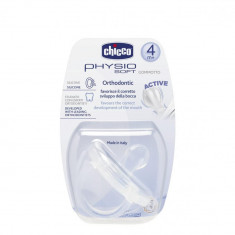 Suzeta Chicco silicon Physio monobloc, forma ortodontica, 4luni+, 01809 foto