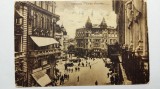 BUCURESTI - CALEA VICTORIEI - ANIMATIE - MASINI DE EPOCA - PERIOADA INTERBELICA, Circulata, Fotografie