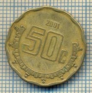 7788 MONEDA- MEXIC - 50 CENTAVOS - anul 2001 -starea ce se vede foto