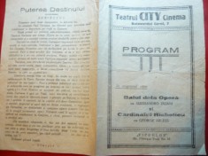 Program Teatrul CITY Cinema - Bul.Carol 7 -reclame si 2 filme cu rezumat, interb