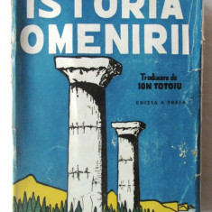 Carte veche: "ISTORIA OMENIRII", Ed. III, Hendrik Van Loon, 1944. Desene V. Pop
