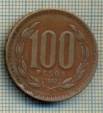 7798 MONEDA- REPUBLICA DE CHILE - 100 PESOS - anul 1992 -starea ce se vede foto
