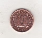 Bnk mnd Falkland Islands 1 penny 2011 unc , fauna, America Centrala si de Sud