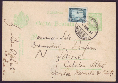 1931 CP adresata prof. Nicolae Tane din Braila, revista Cetatea Alba, Basarabia foto