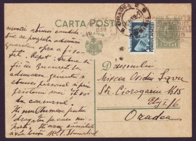 1938 CP adresata scriitorului legionar Mircea Ovidiu Savu de Al. T. Stamatiad foto