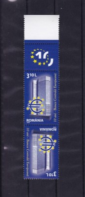 ROMANIA 2008 LP 1804 b B. C. E. SERIE CU TETE-BECHE SI VINIETA MNH foto