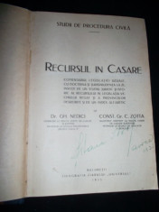 Gh. Nedici C. Zotta Recursul in casare 1935 (recopertata, originala) foto