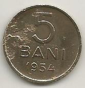 ROMANIA RPR 5 BANI 1954 [2] livrare in cartonas foto