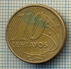 7859 MONEDA- BRAZILIA - 10 CENTAVOS - anul 2005 -starea ce se vede foto