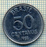7862 MONEDA- BRAZILIA - 50 CENTAVOS - anul 1988 -starea ce se vede, America Centrala si de Sud