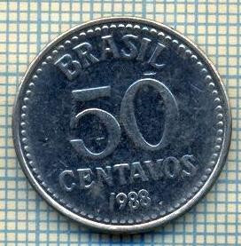 7862 MONEDA- BRAZILIA - 50 CENTAVOS - anul 1988 -starea ce se vede foto
