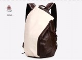 Cumpara ieftin Rucsac Barbati POLO VICUNA Piele PU, 3 Compartimente, 30x44x14 cm, Maro + Alb