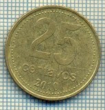 7891 MONEDA- ARGENTINA - 25 CENTAVOS - anul 2010 -starea ce se vede, America Centrala si de Sud