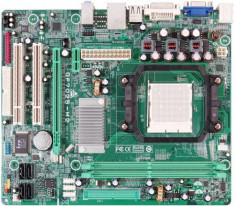 Placa de baza BIOSTAR GF7025-M2 Ver. 6.x, DDR2, SATA, Socket AM2 + Procesor AMD Athlon 64 X2 4800+, 2.40GHz + Cooler + Shield foto