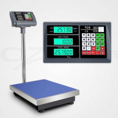 Cantar max 300 kg legume platforma acumulator display NOU foto