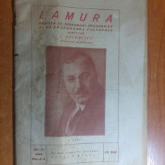 revista lamura aprilie -mai 1928 - articol si foto despre dimitrie gusti