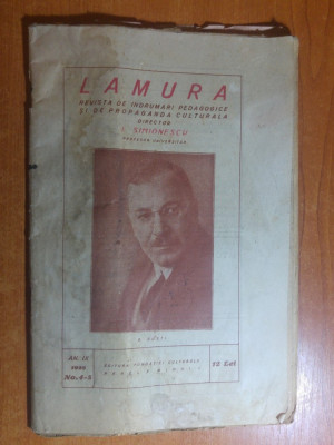 revista lamura aprilie -mai 1928 - articol si foto despre dimitrie gusti foto